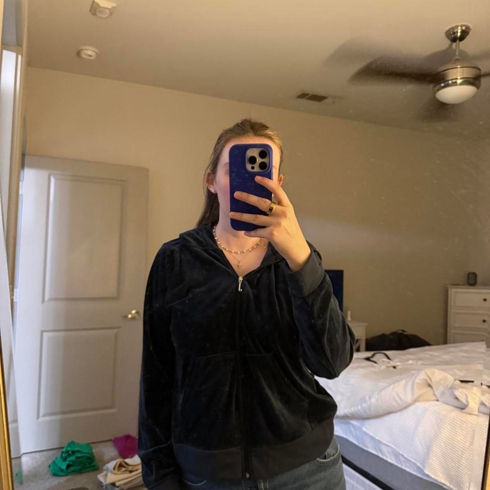 Juicy Couture Navy Blue Zip Up Hoodie